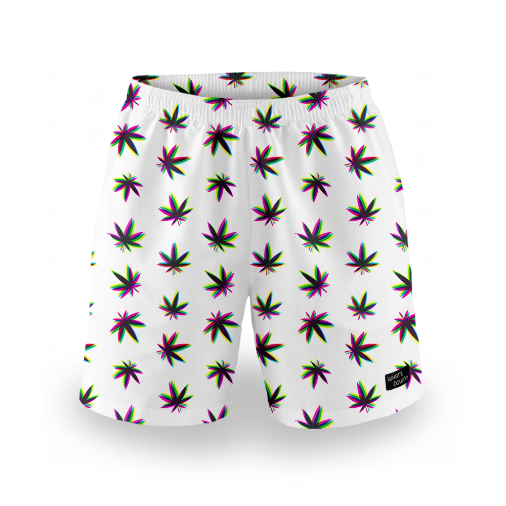 Whats Down | White Printed Men's Boxers