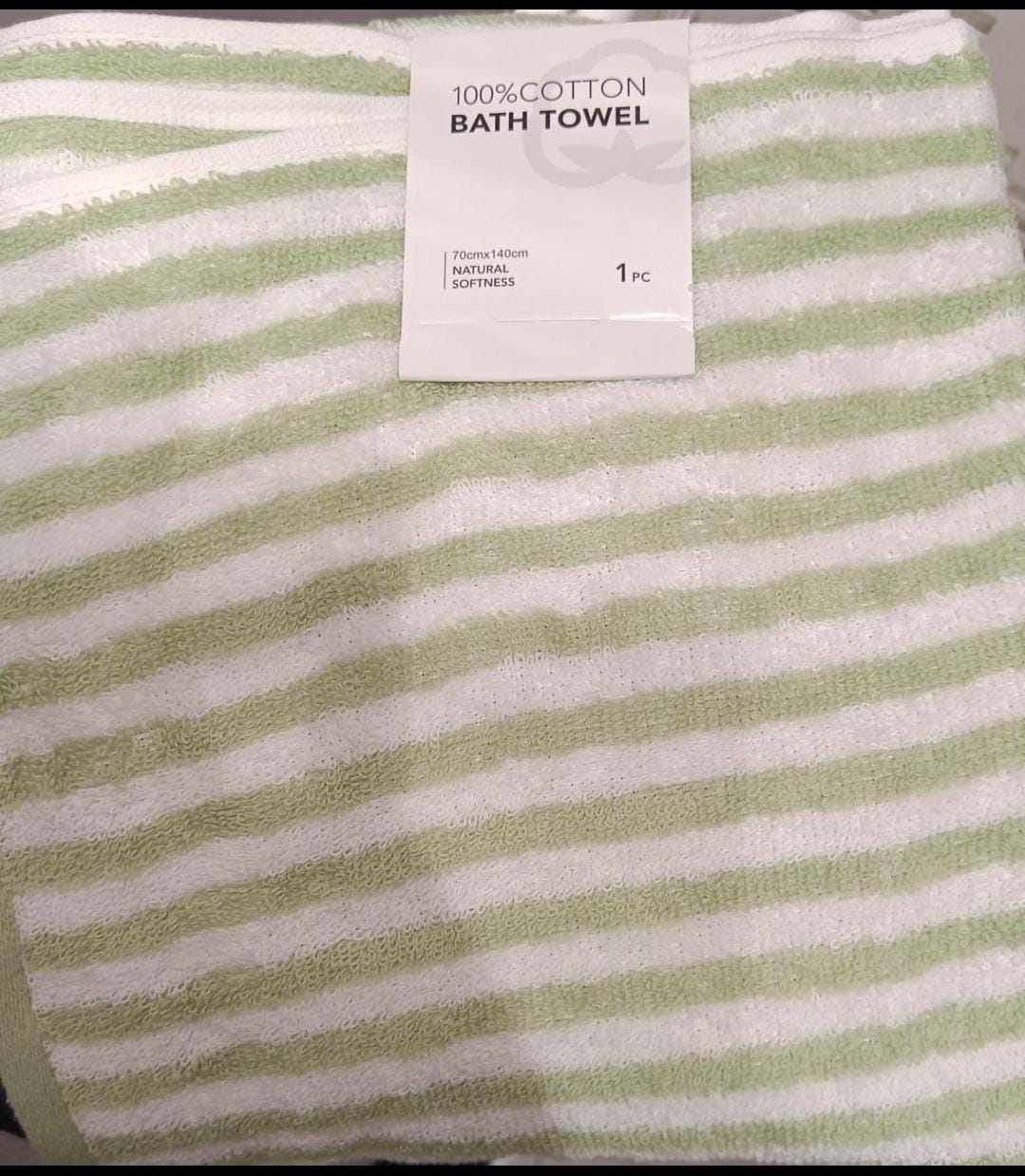 MINISO | Combo (Pack Of 2) Bath Towel(Green)