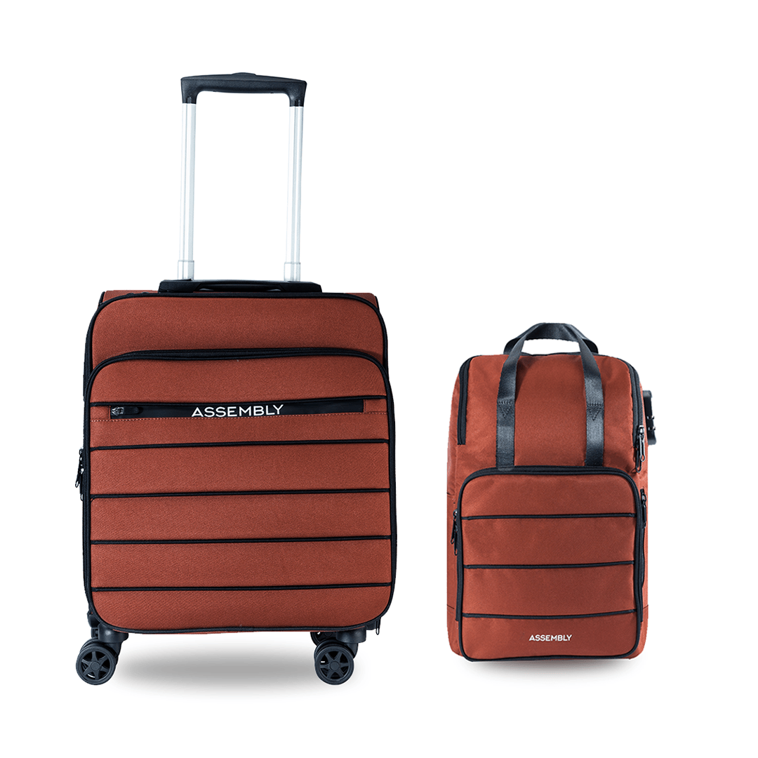 Assembly | Combo: Rust Cabin Luggage and Laptop Backpack