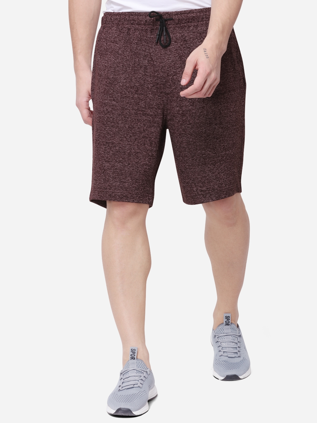 JadeBlue | Brown Melange Shorts (JBS-AW18-SH-19B CARROT)