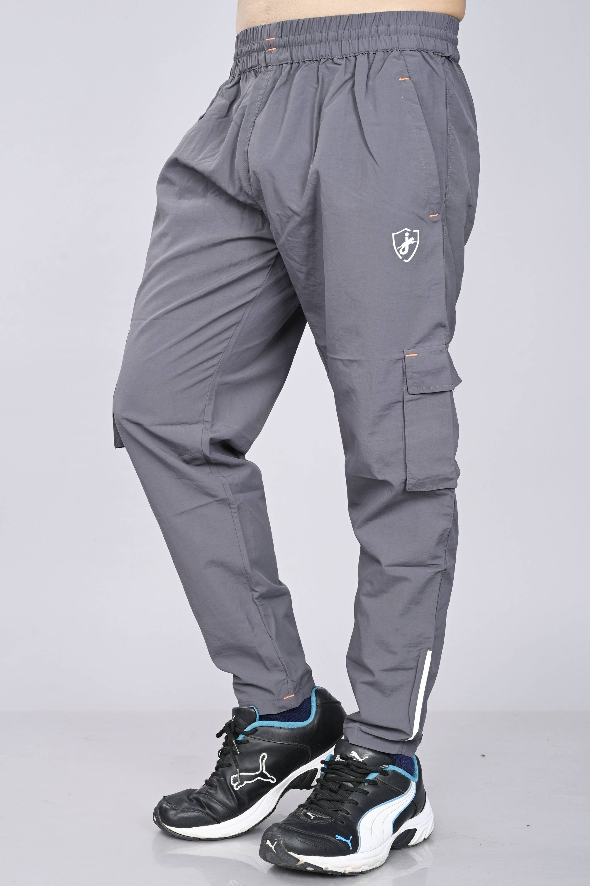JAGURO | Men's Polyester Stylish Slim fit Solid Cargo Track pant
