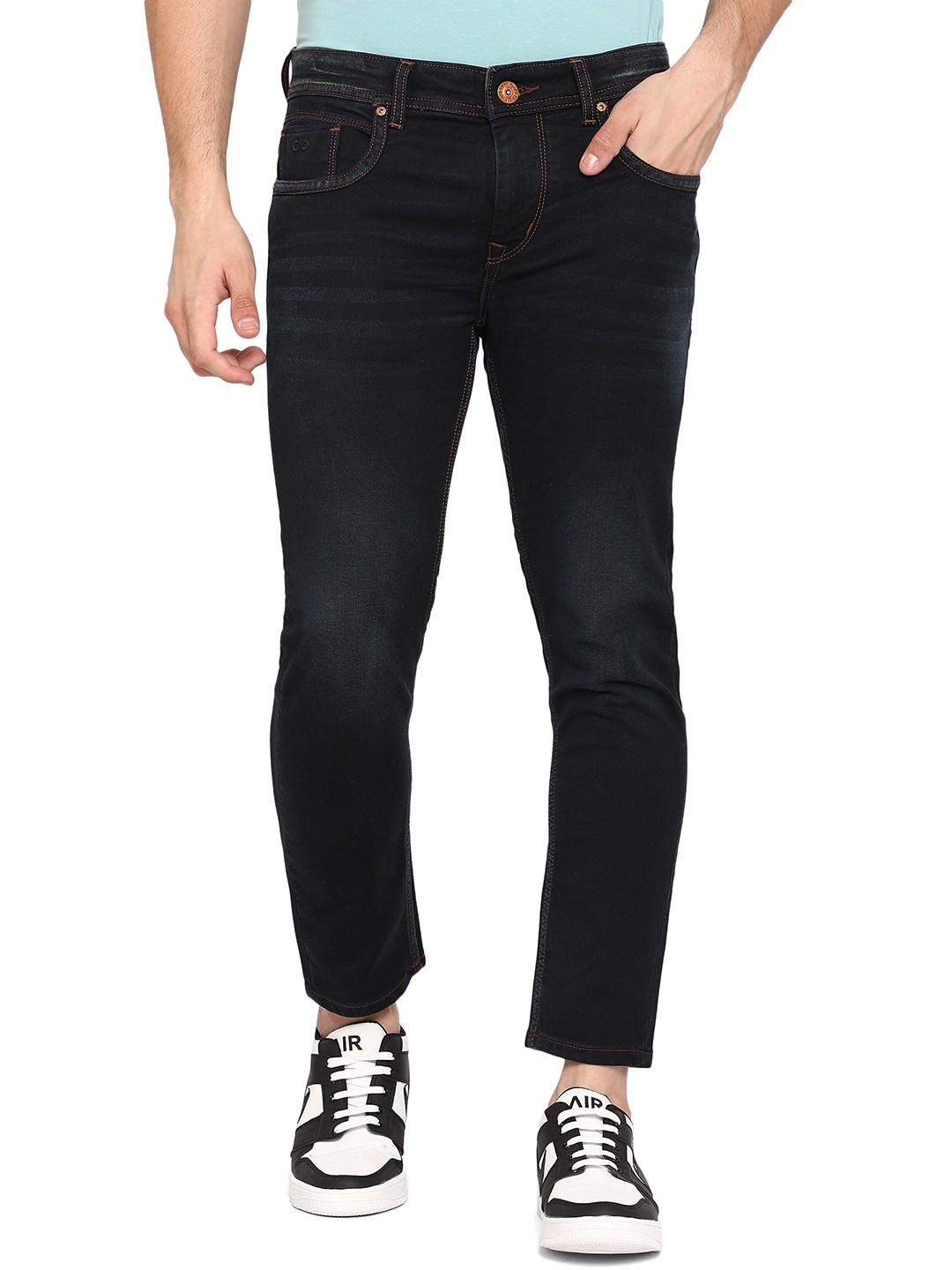 JadeBlue Sport | Black Solid Jeans (JBD-RD-007 EBONY GREY)