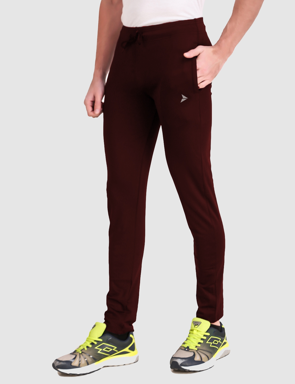 Fitinc Slim Fit Maroon Track Pant for Workout