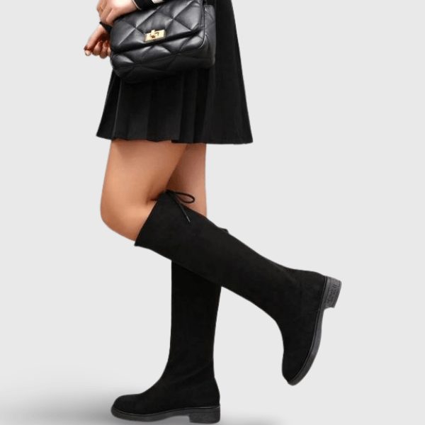 JM LOOKS Women's Long Boots, Synthetic Long Boots,Classic Design Western Wears Black Shoes
