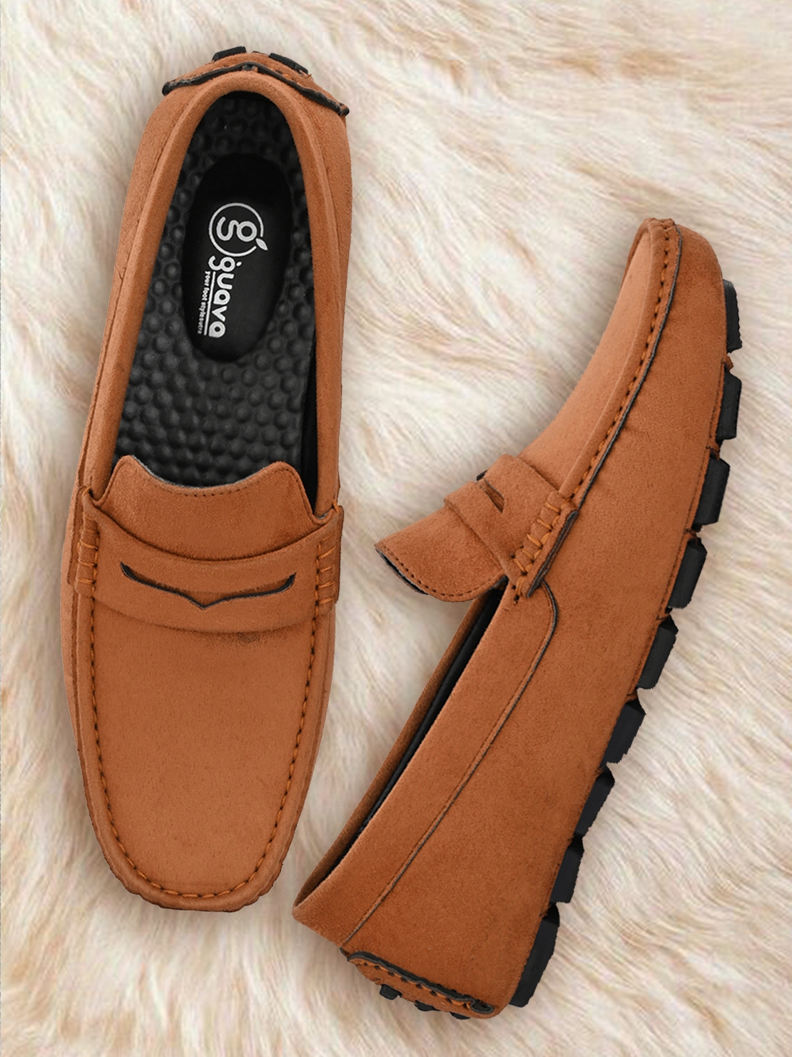 Guava | Guava men's Driving Loafers Shoes - Tan