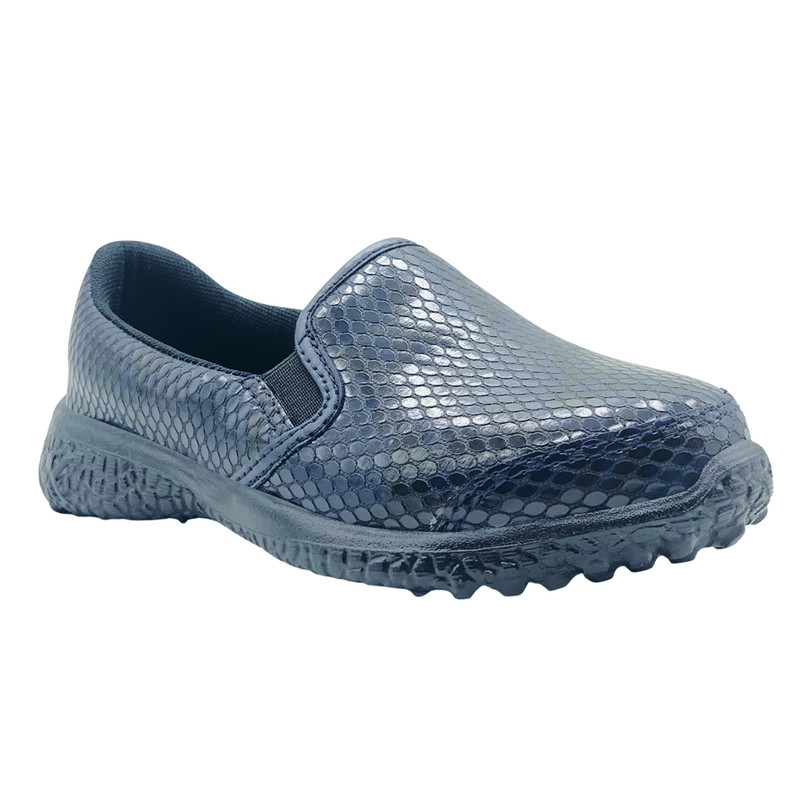 KazarMax | KazarMax Mock Animal Skin Detailing Loafers - Navy Blue