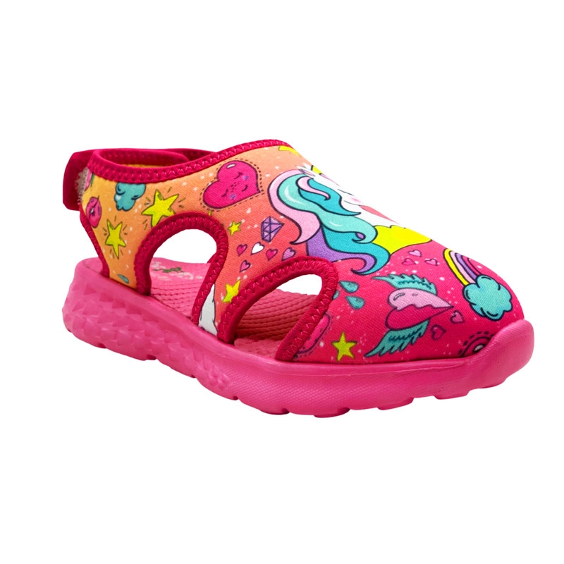 KazarMax | KazarMax Unicorn & Heart With Star Printed Sandals - Pink