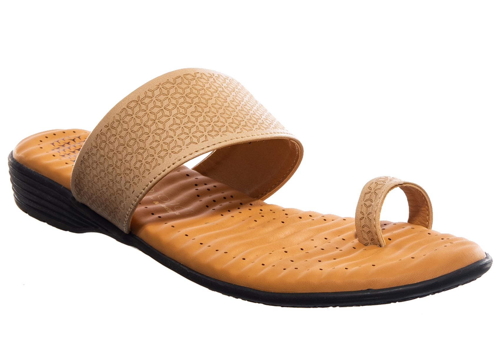 Khadim | Khadim's Softouch Women Beige Casual Flat Sandal