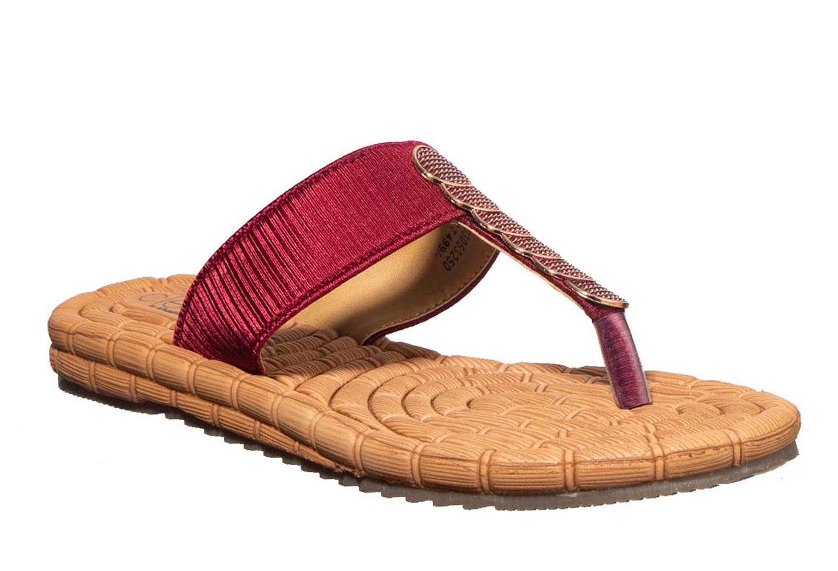 Khadim | Cleo Maroon Flat Slip On Sandal for Women