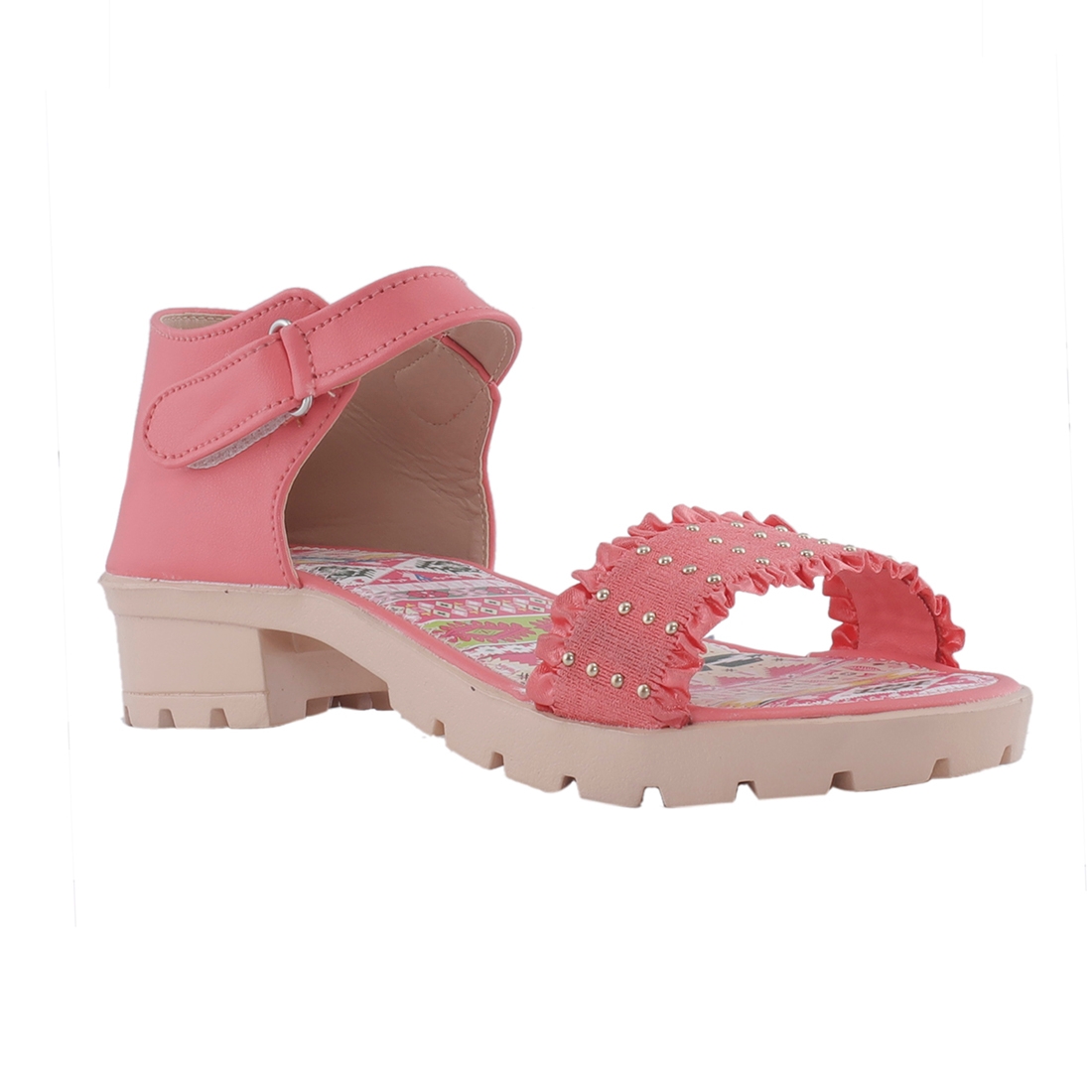 Khadim | Adrianna By Khadim's Synthetic Pink Casual Heels Sandal For Girls
