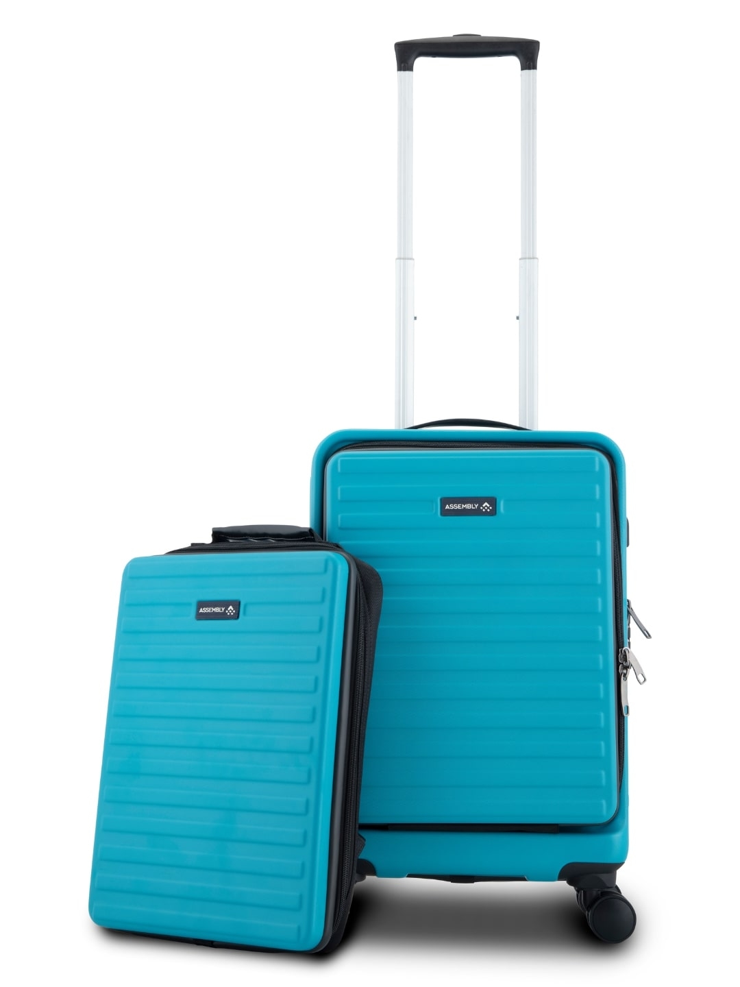 Assembly | Assembly Hard Sided Polycarbonate Cabin Trolley Bag (54 cm) with Hard Shell Laptop Backpack - Teal