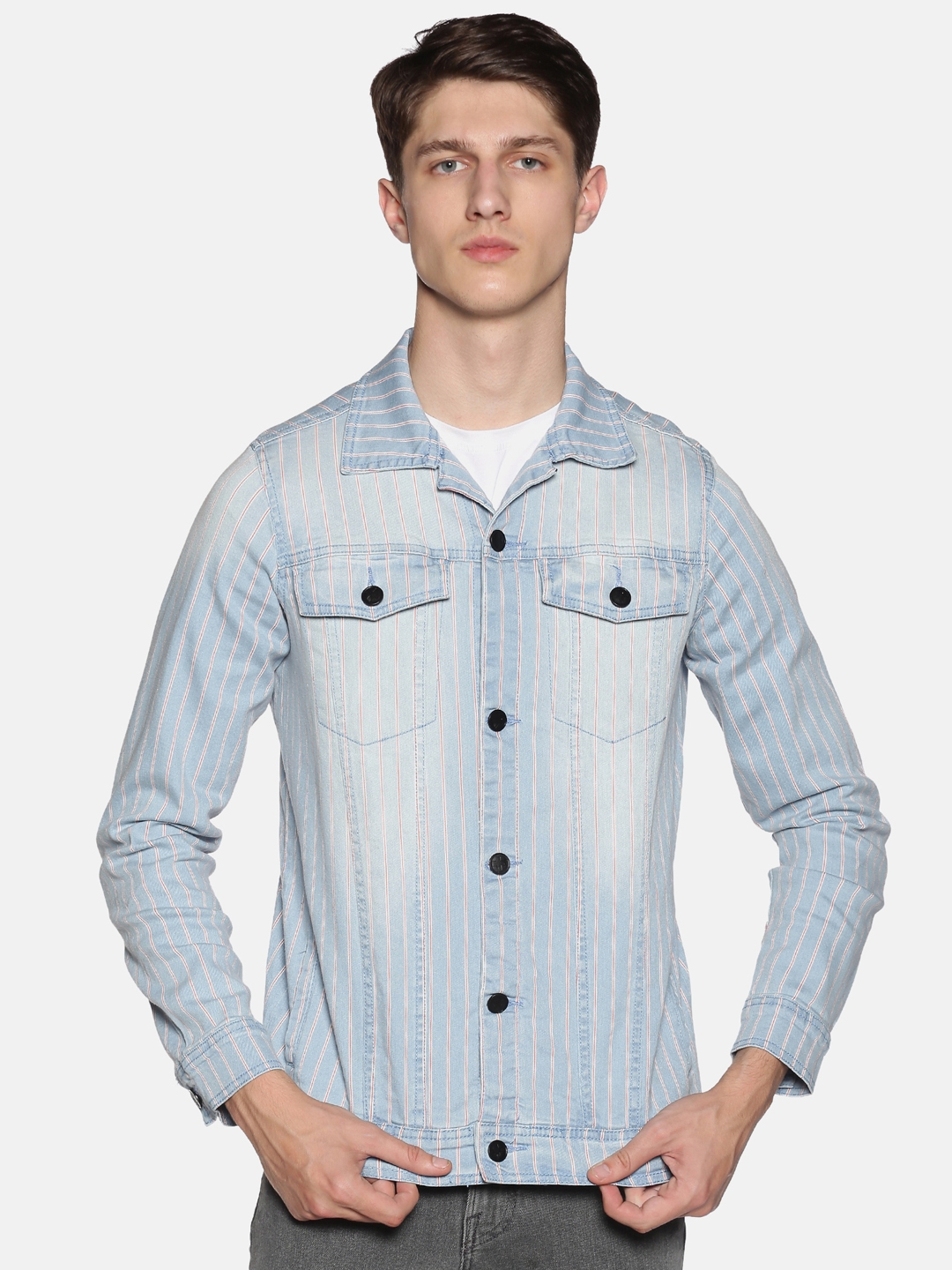 KULTPRIT | Blue Striped Denim Jackets