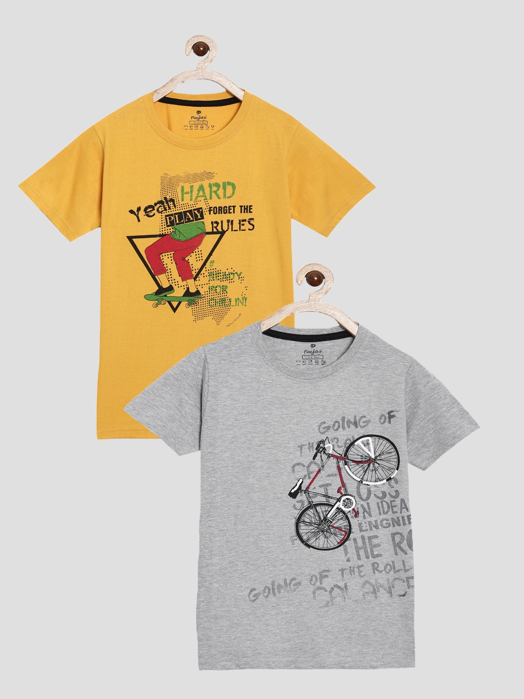 Peejas | Peejas Kids Boys 100% Cotton Chest Printed Short Sleeve Tshirt