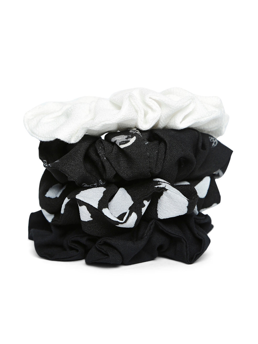 Lilly & sparkle | Lilly & Sparkle Black And White Scrunchies Set Of 4