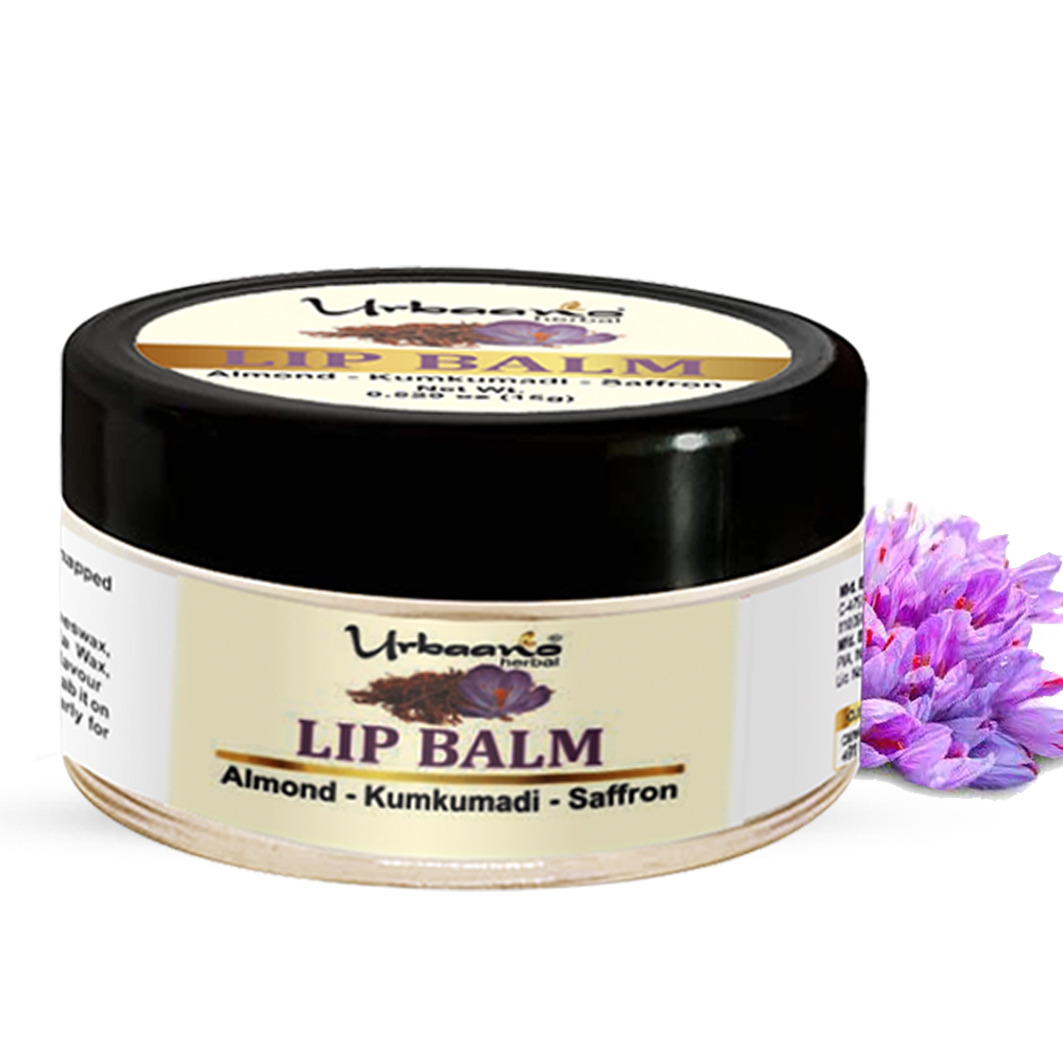 Urbaano Herbal | Urbaano Herbal Kumkumadi Lip Balm for Women & Men Dark, Dry, Pigmented and Chapped Lips & Teenagers- Hydrates lip, restores Lip color Naturally 15gm