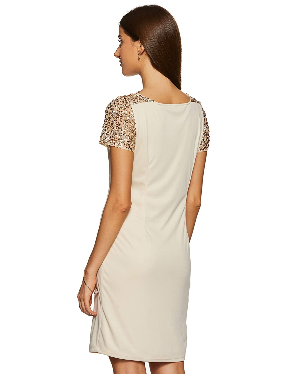 LY2 Styled neck sequined detail bodycon Dress 