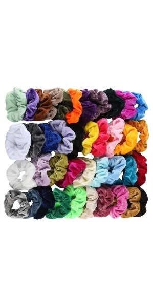LACE IT | LACE IT Velvet Hair scrunchies Rubber Band (Multi color)12 Pieces For Women