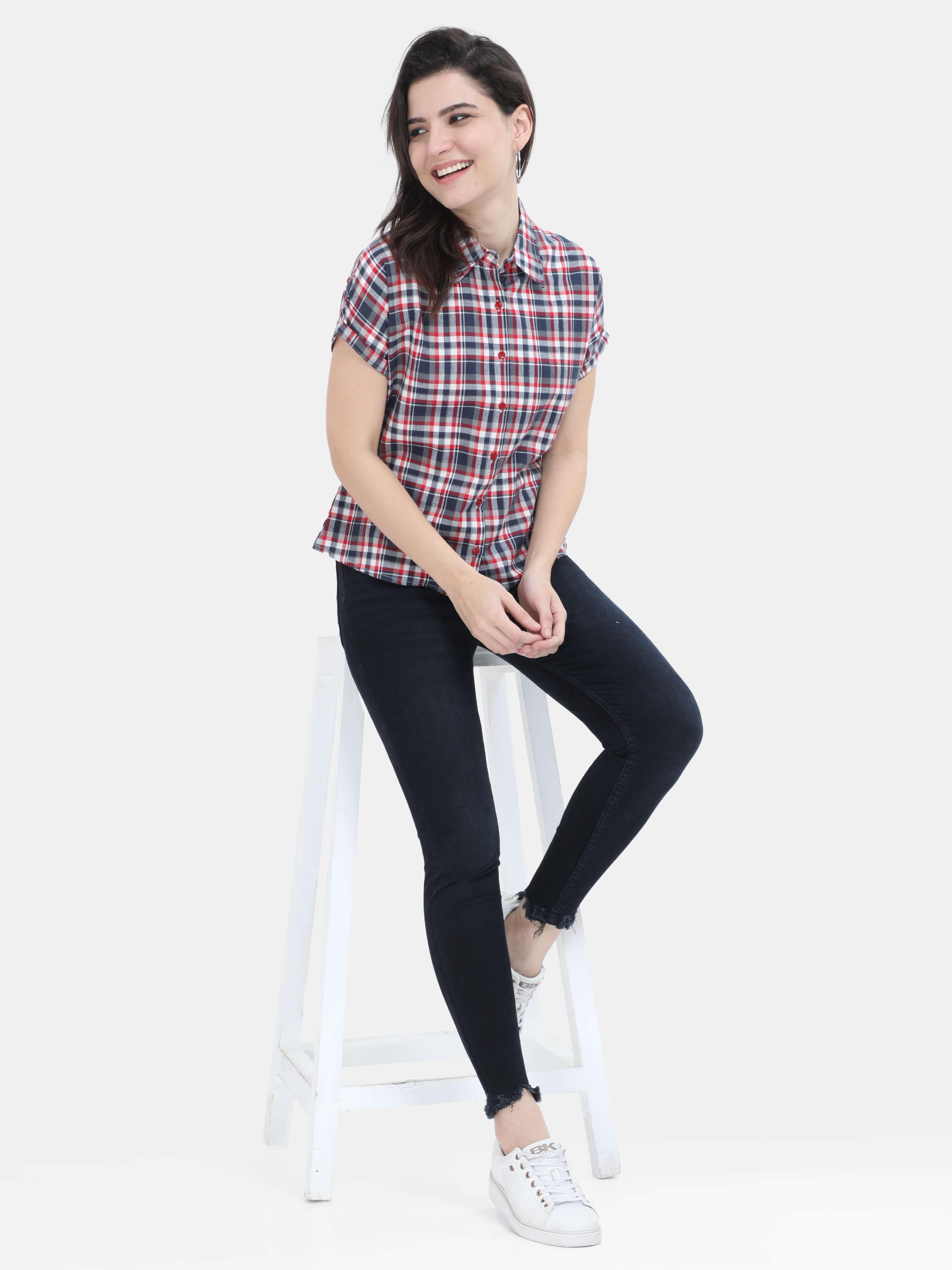 MARCIA | Marcia Multi Checks Rayon Relaxed Fit Shirt