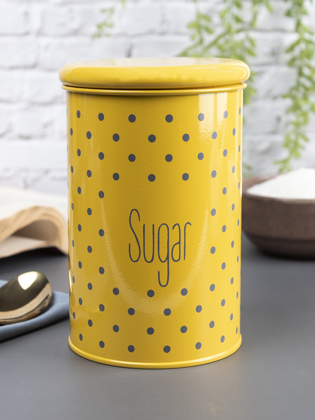 Market 99 | Sugar Jar With Lid - (Yellow, 900mL)