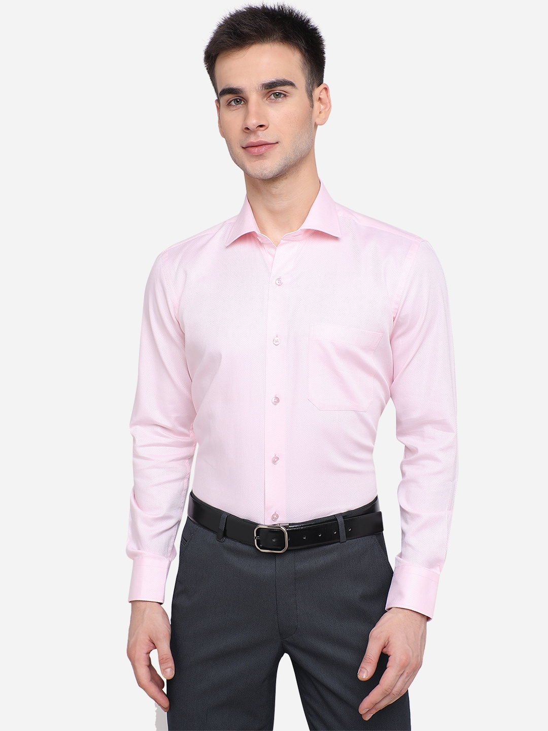 Metal | Pink Solid Formal Shirts (JSK21570 PINK)