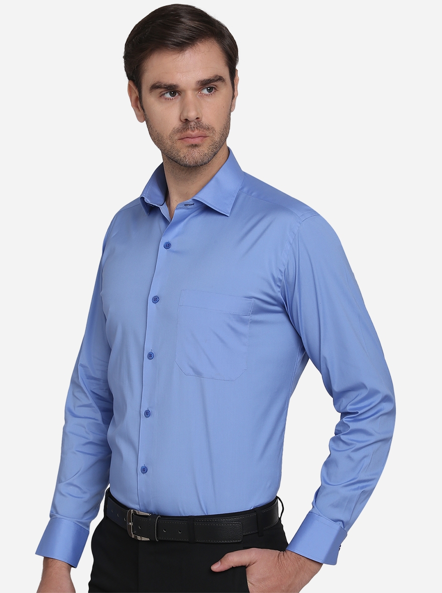 Metal | Sky Blue Solid Formal Shirts (MS392/1,SKY BLUE PLAIN (SFT))
