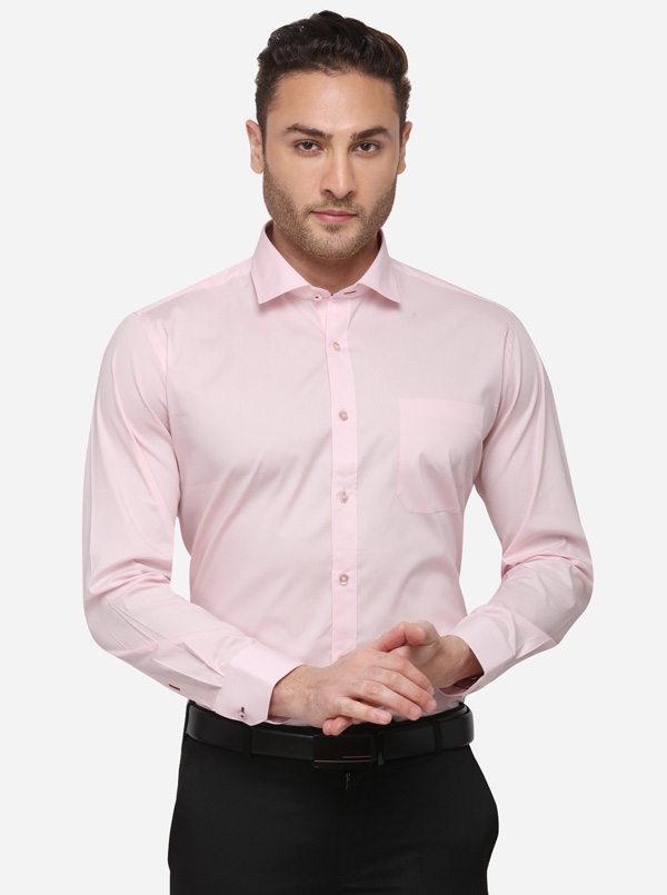 Metal | Pink Solid Formal Shirts (MS316/4,PINK PALIN (SFT))
