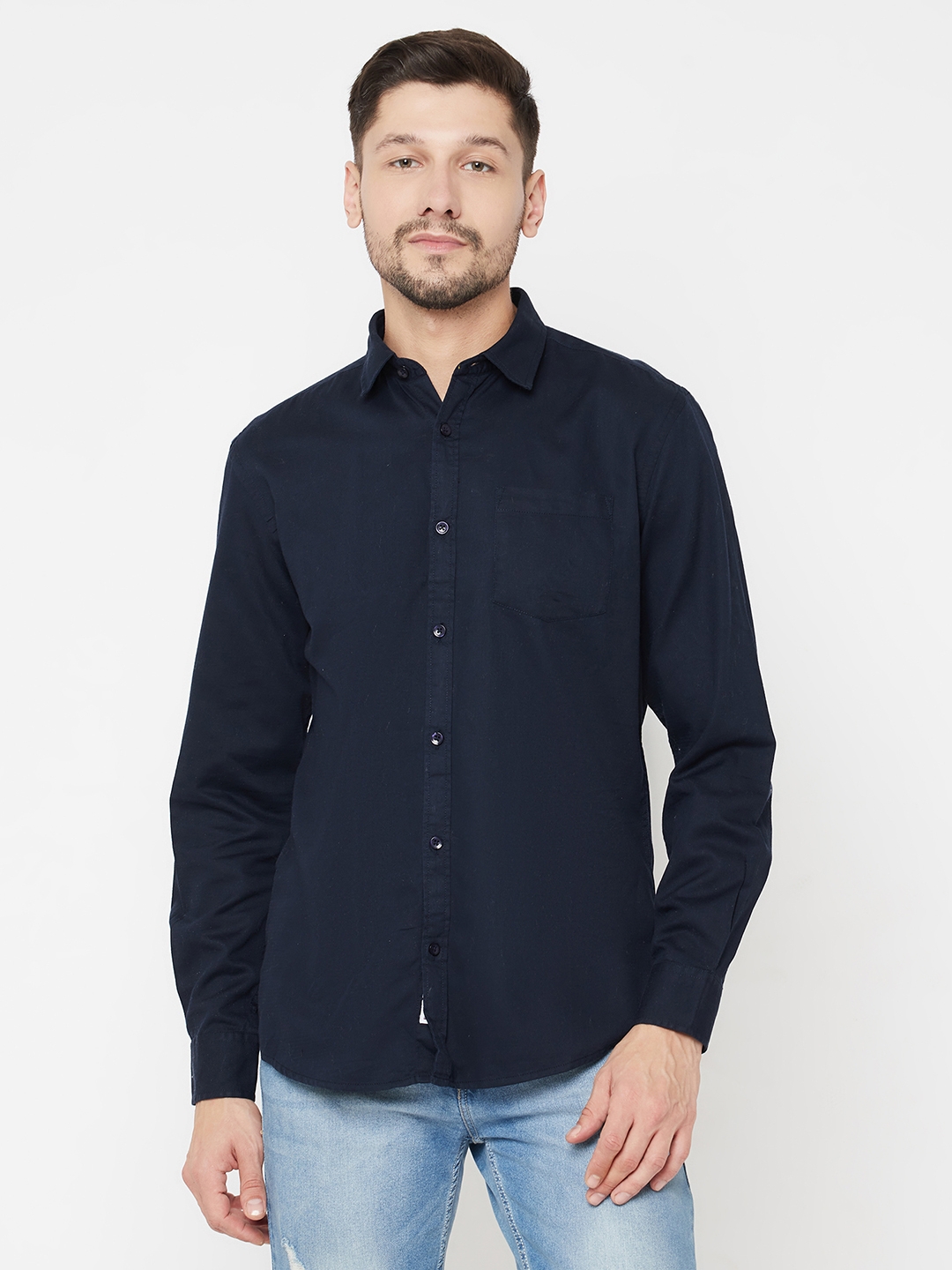 METTLE | Men NAVY Casual Shirts