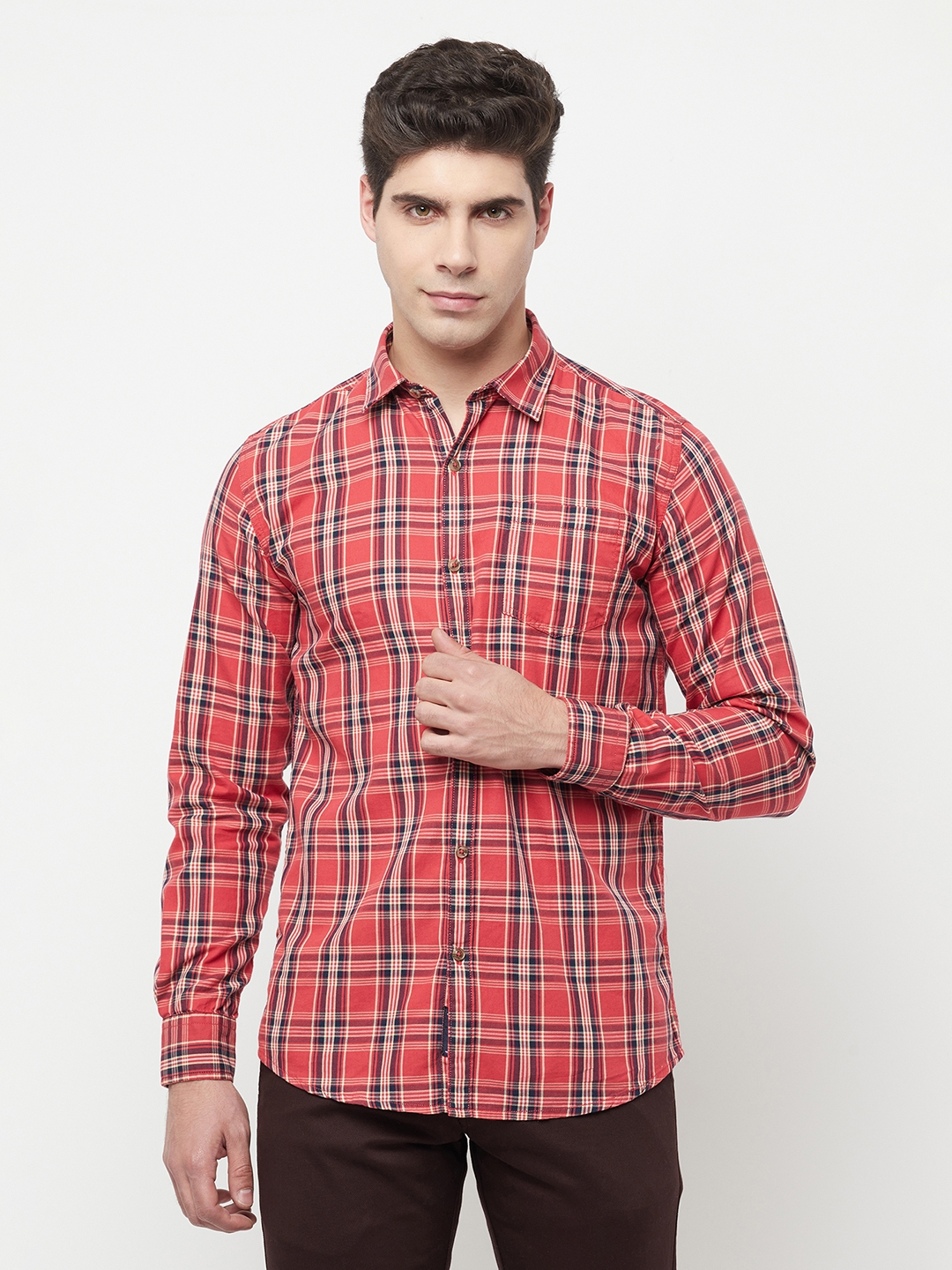 METTLE | Men CORAL Casual Shirts