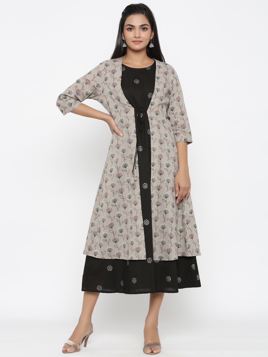 Miravan | Miravan cotton  printed  kurta With Jacket for women's / girls 