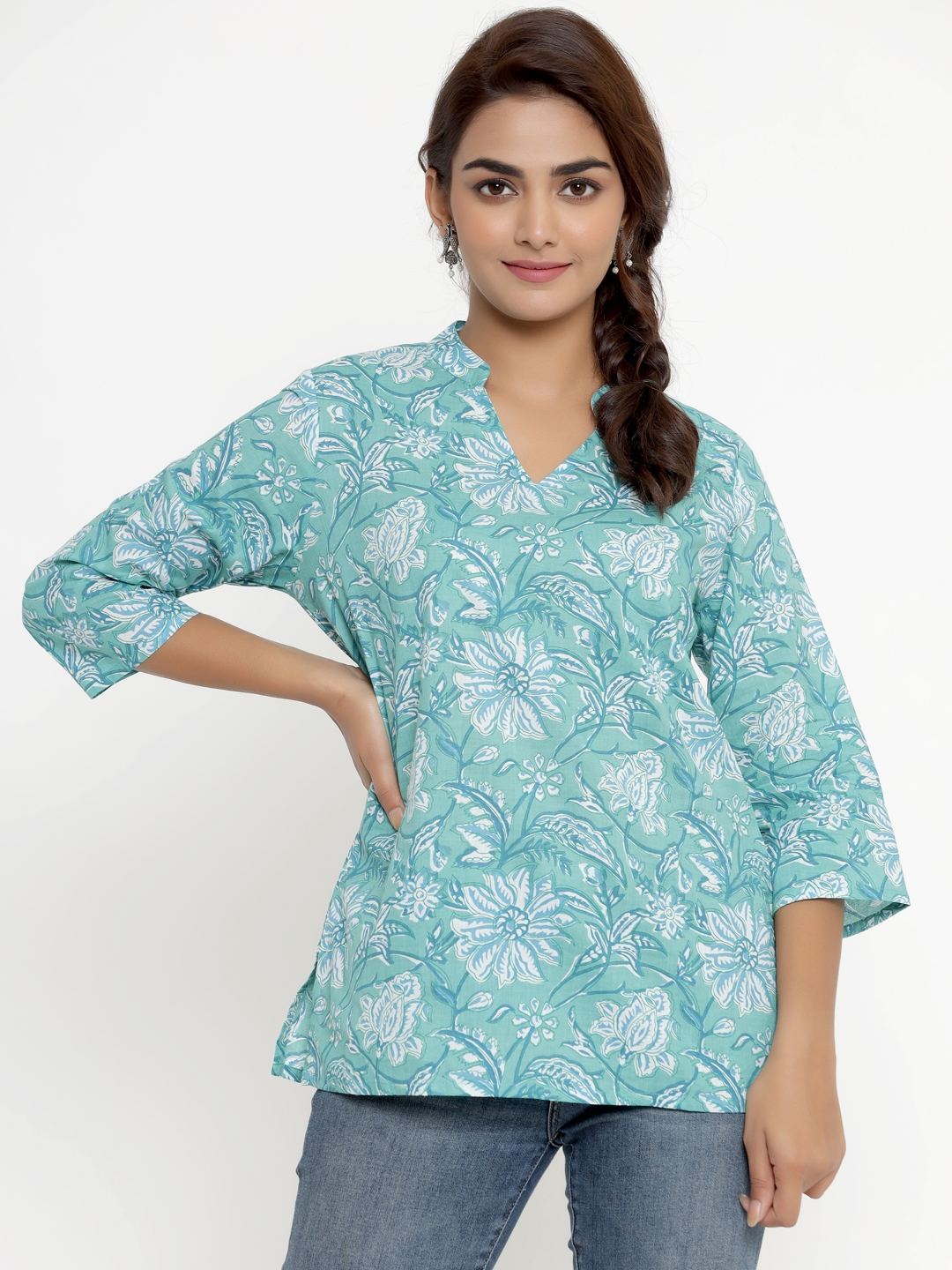Miravan | Miravan Cotton Printed Western top/Tunic for Women's/ Girls