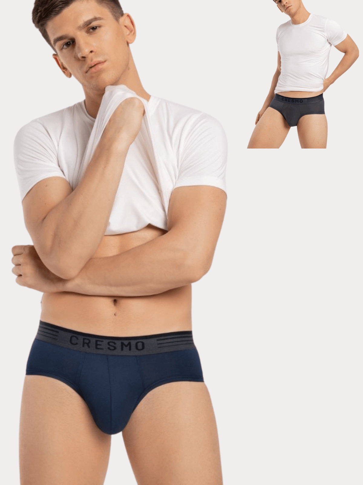 CRESMO | CRESMO Men's Anti-Microbial Micro Modal Underwear Breathable Ultra Soft Comfort Lightweight Brief (Pack of 2)