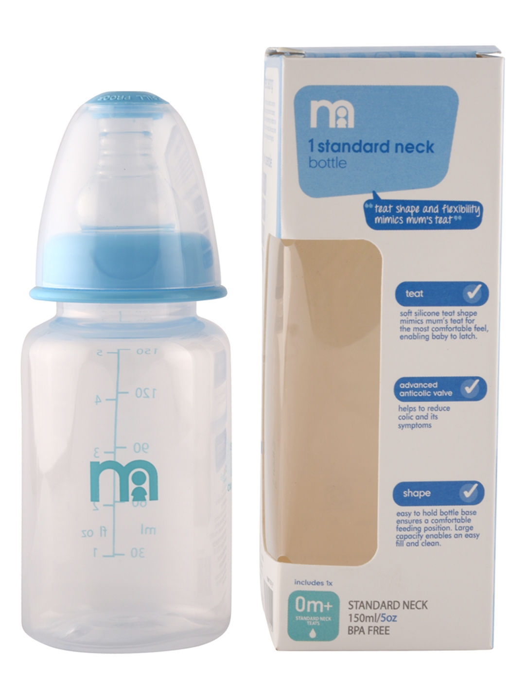 Mothercare Narrow Neck Feeding Bottle 