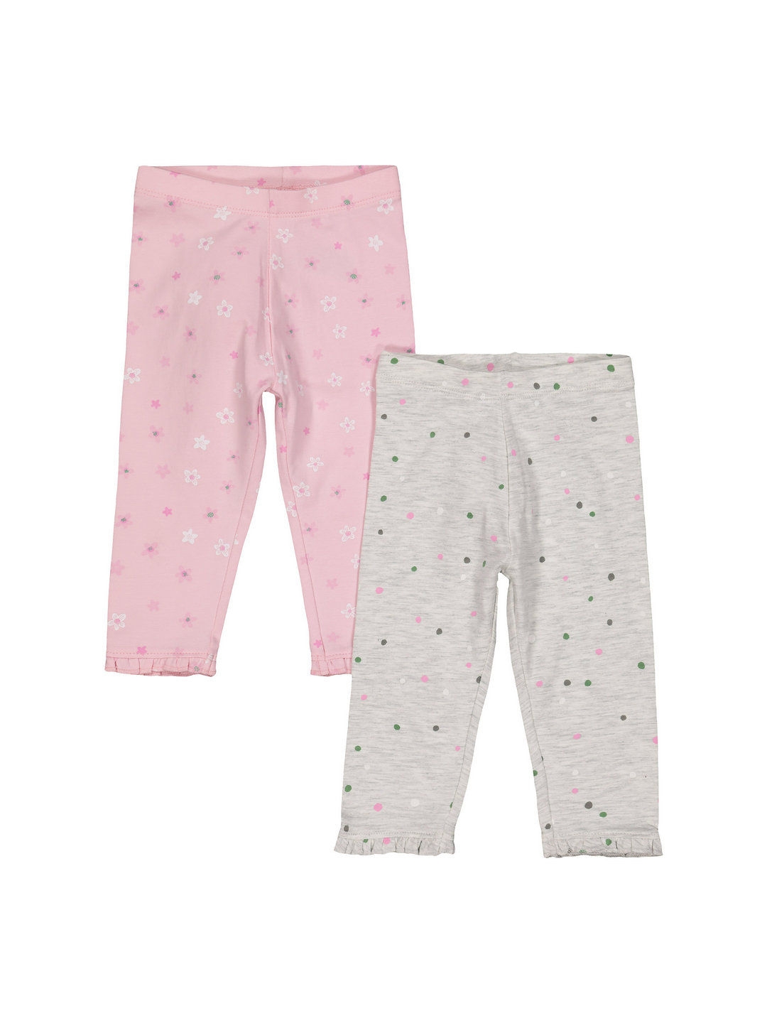 Mothercare | Pink and Grey Printed Trousers - Pack of 2
