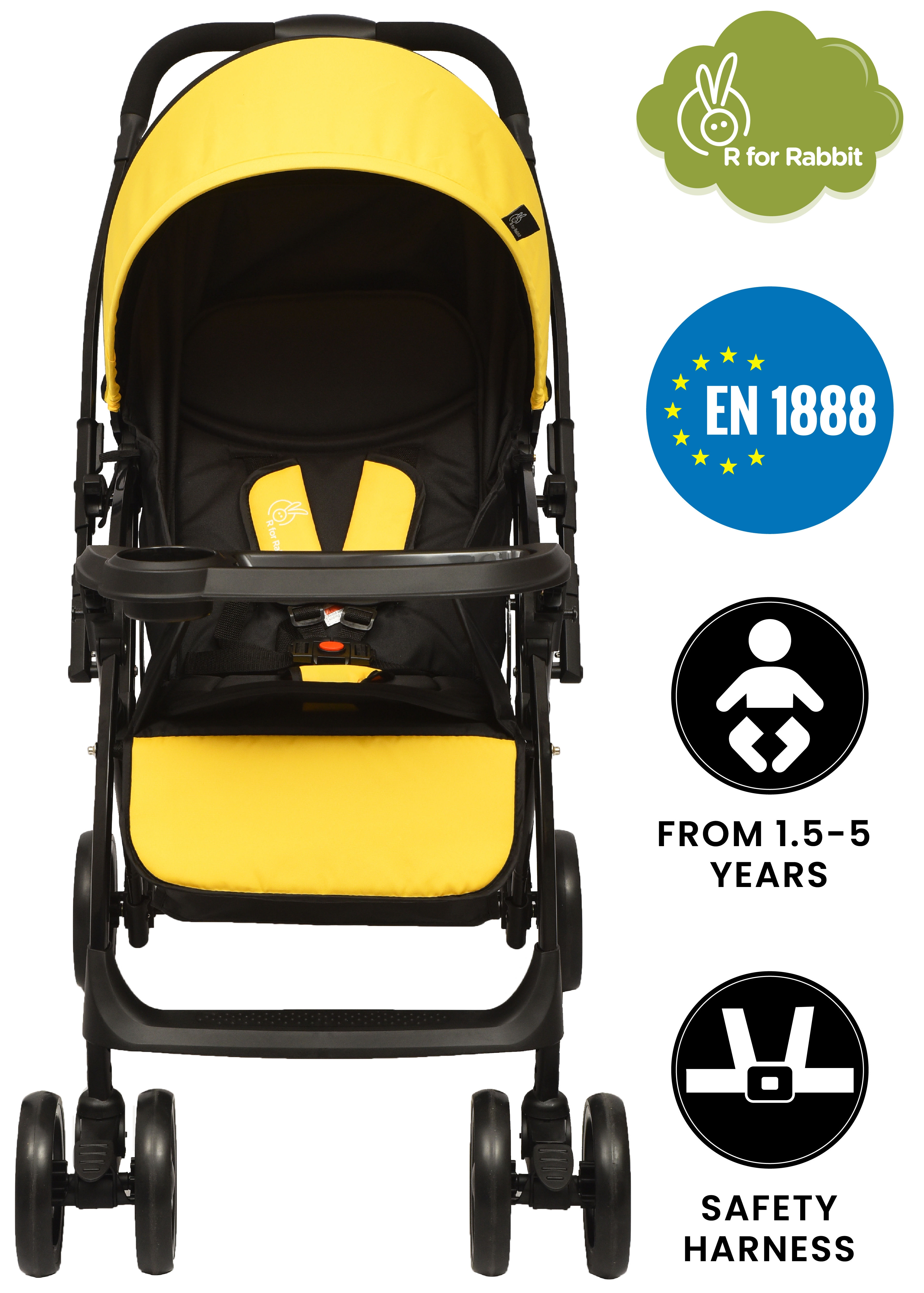 Mothercare | R for Rabbit Cuppy Cake Grand Stroller Black