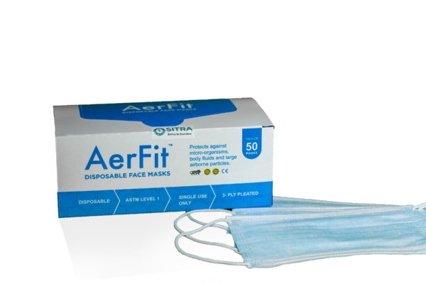 Aerfit | Aerfit Disposable Face Masks 3Ply Pack Of 50