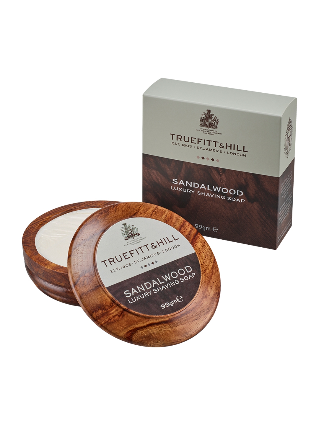 Truefitt & Hill | Sandalwood Luxury Shaving Soap in Wooden Bowl