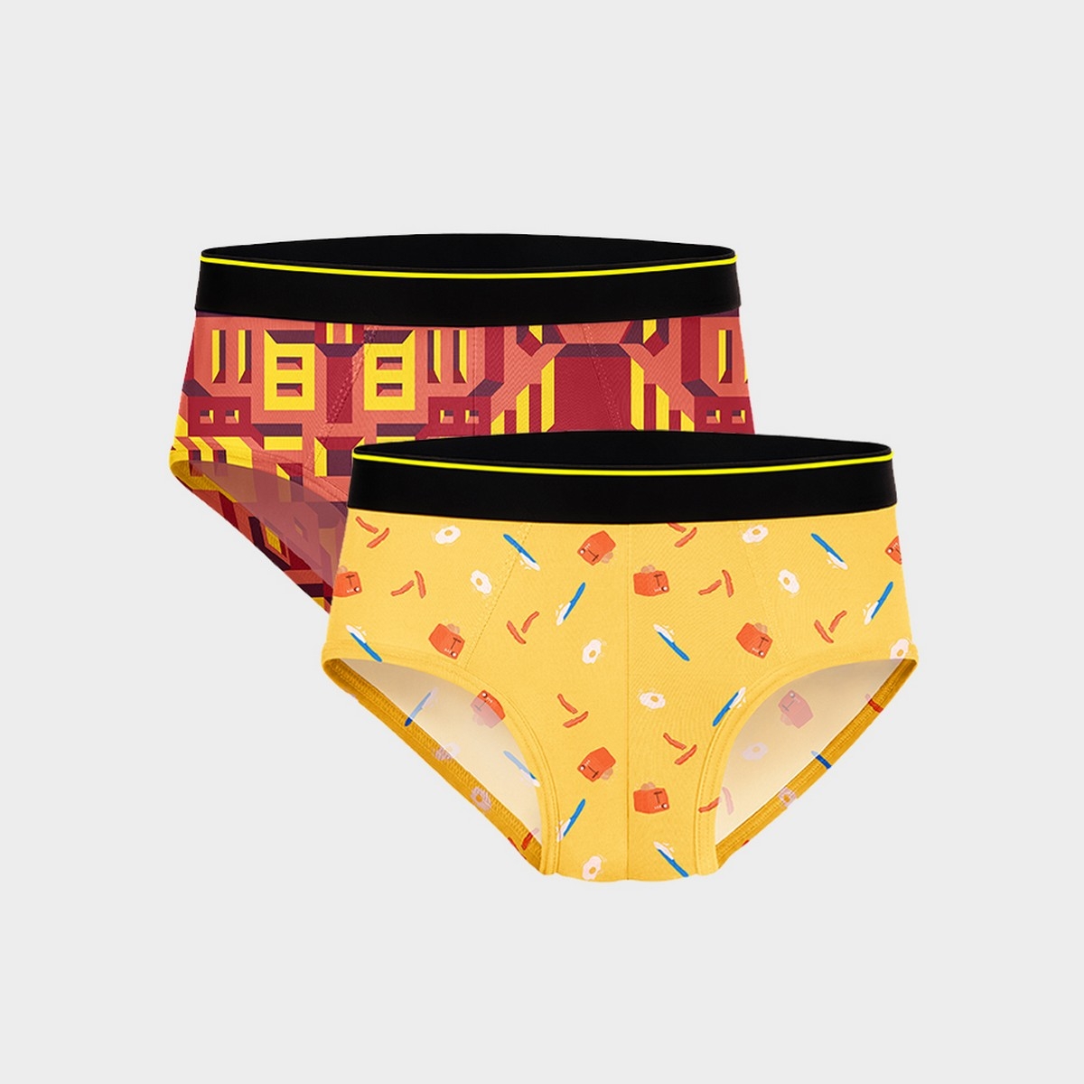 Bummer | Bummer Brekkie and Bricked Micro Modal Brief- Pack of 2 For Men