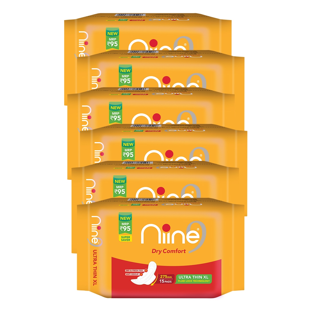 NIINE | Niine Ultra Thin Sanitary Pads for Women (Pack of 6)