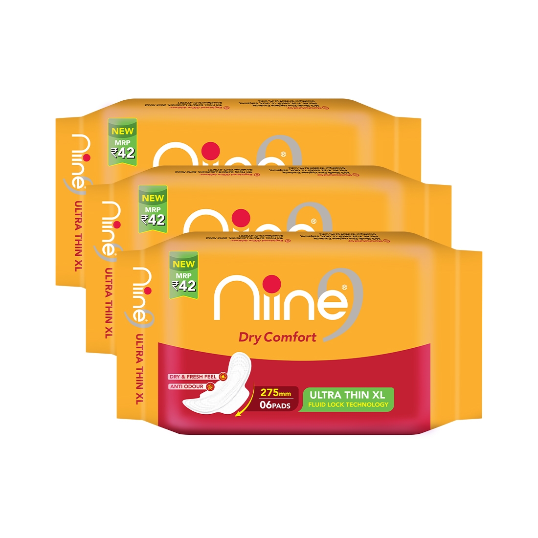 NIINE | Niine Ultra Thin Sanitary Pads for Women (Pack of 3)