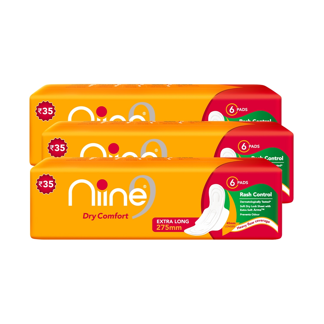 NIINE | Niine Extra Long Sanitary Pads for Women (Pack of 3)