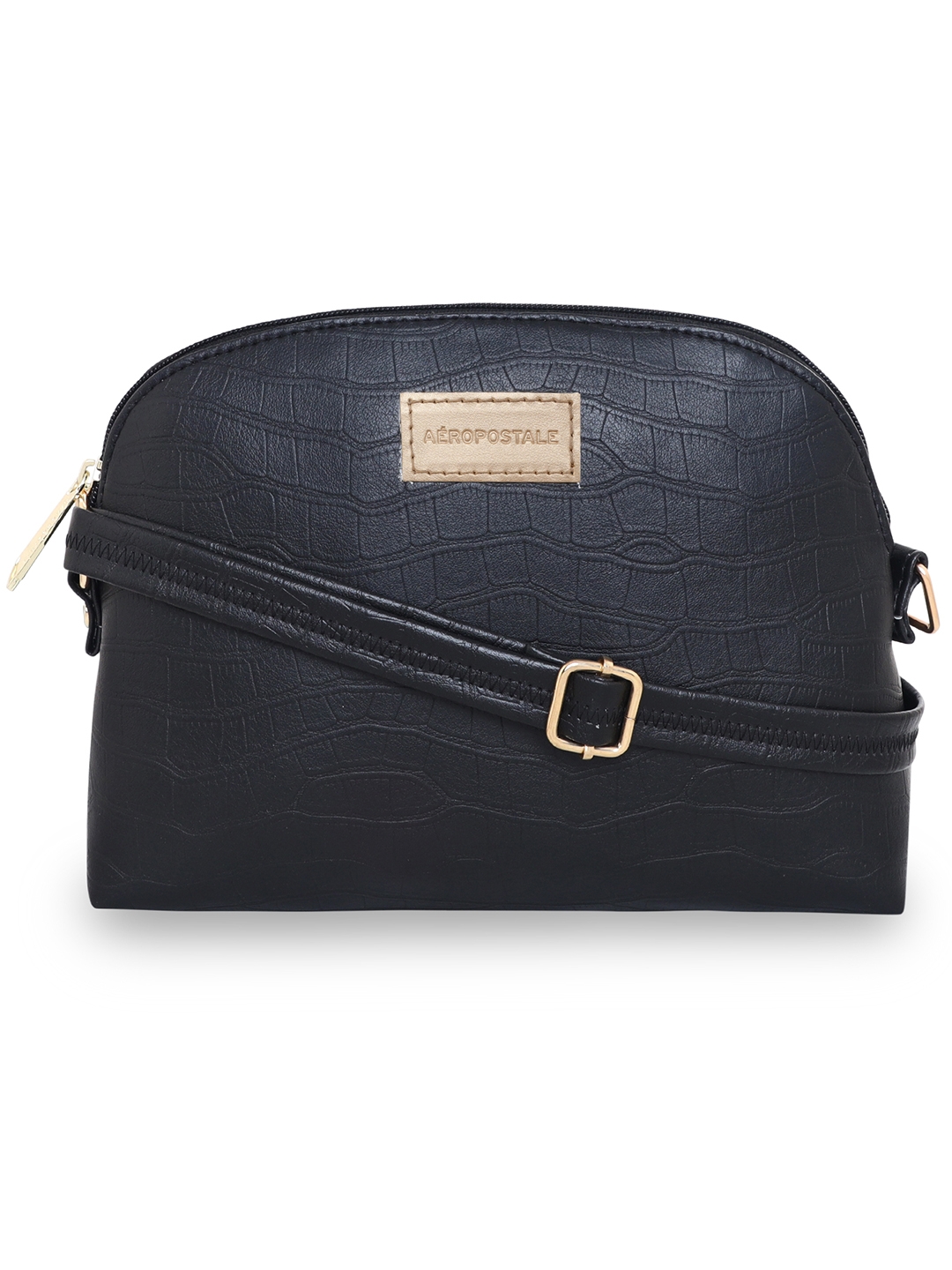 Aeropostale | Aeropostale Textured Kylie PU Sling Bag with non-detachable strap (Black)