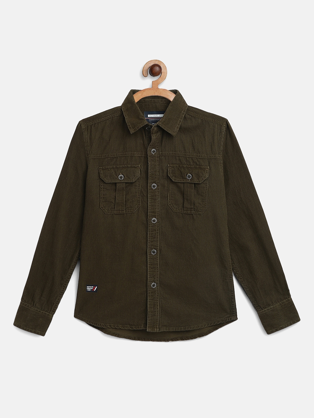 OCTAVE | Boys OLIVE Casual Shirts