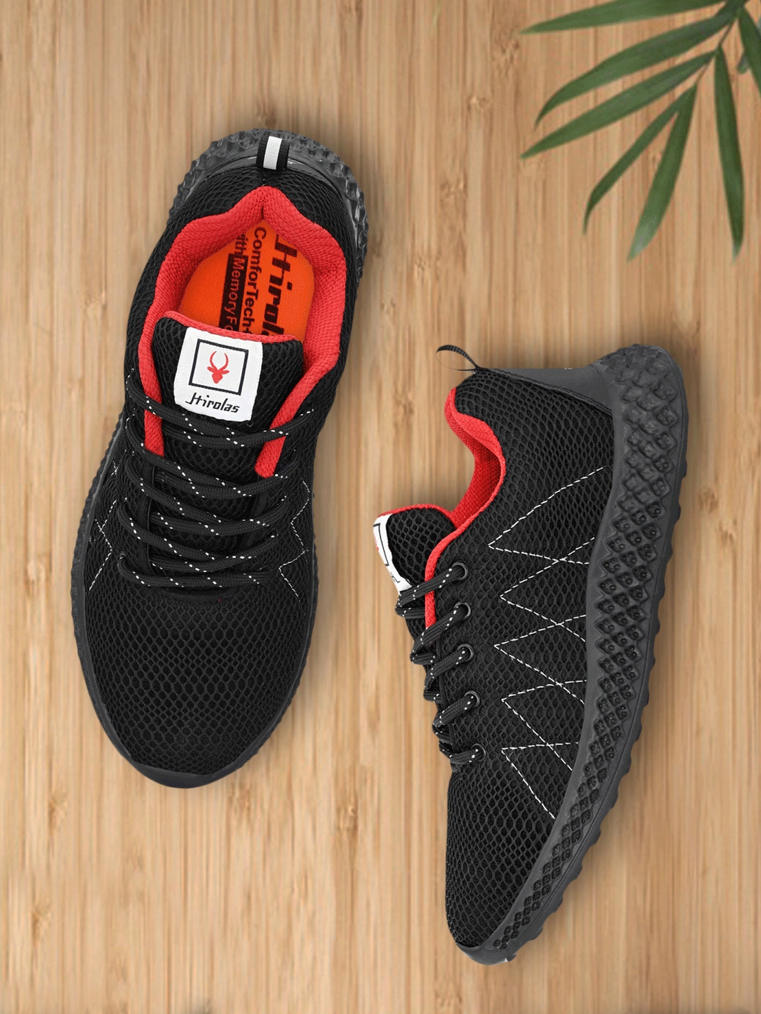 Hirolas | Hirolas® Men's Mesh Black Walking/Running/Gym Sports Sneaker Shoes