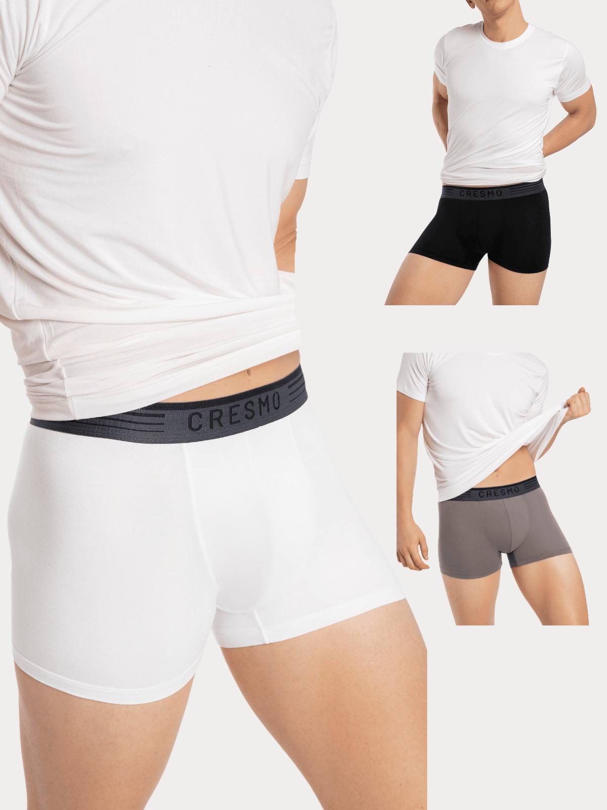 CRESMO | CRESMO Men's Anti-Microbial Micro Modal Underwear Breathable Ultra Soft Trunk (Pack of 3)