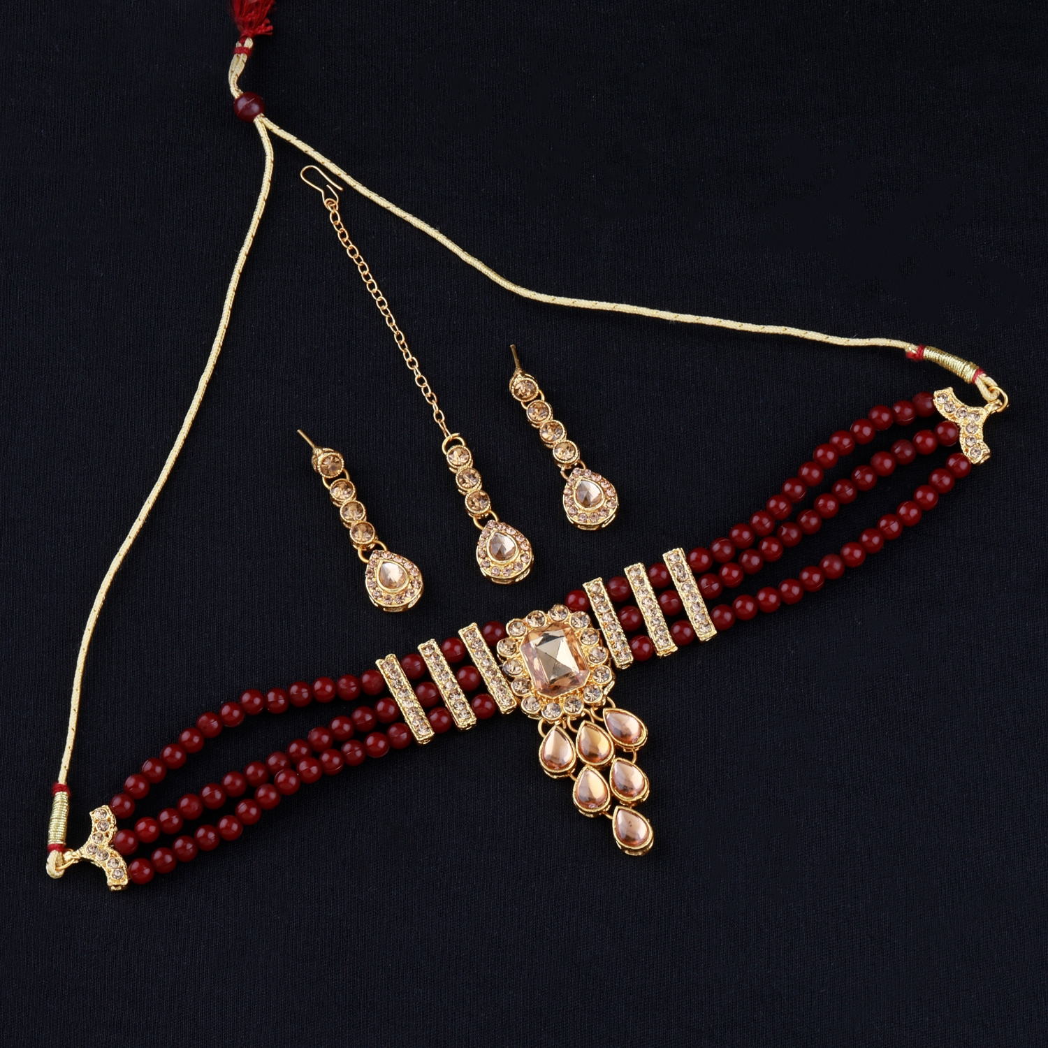 Paola Jewels | Paola Traditional Pearl Designe Choker Set  Jewellery For Women Girls 