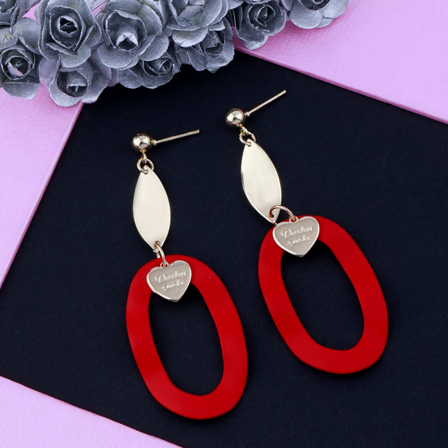 Paola Jewels | Paola Attractive Red Latest Design Collection Drop Earrring For Girls And Women