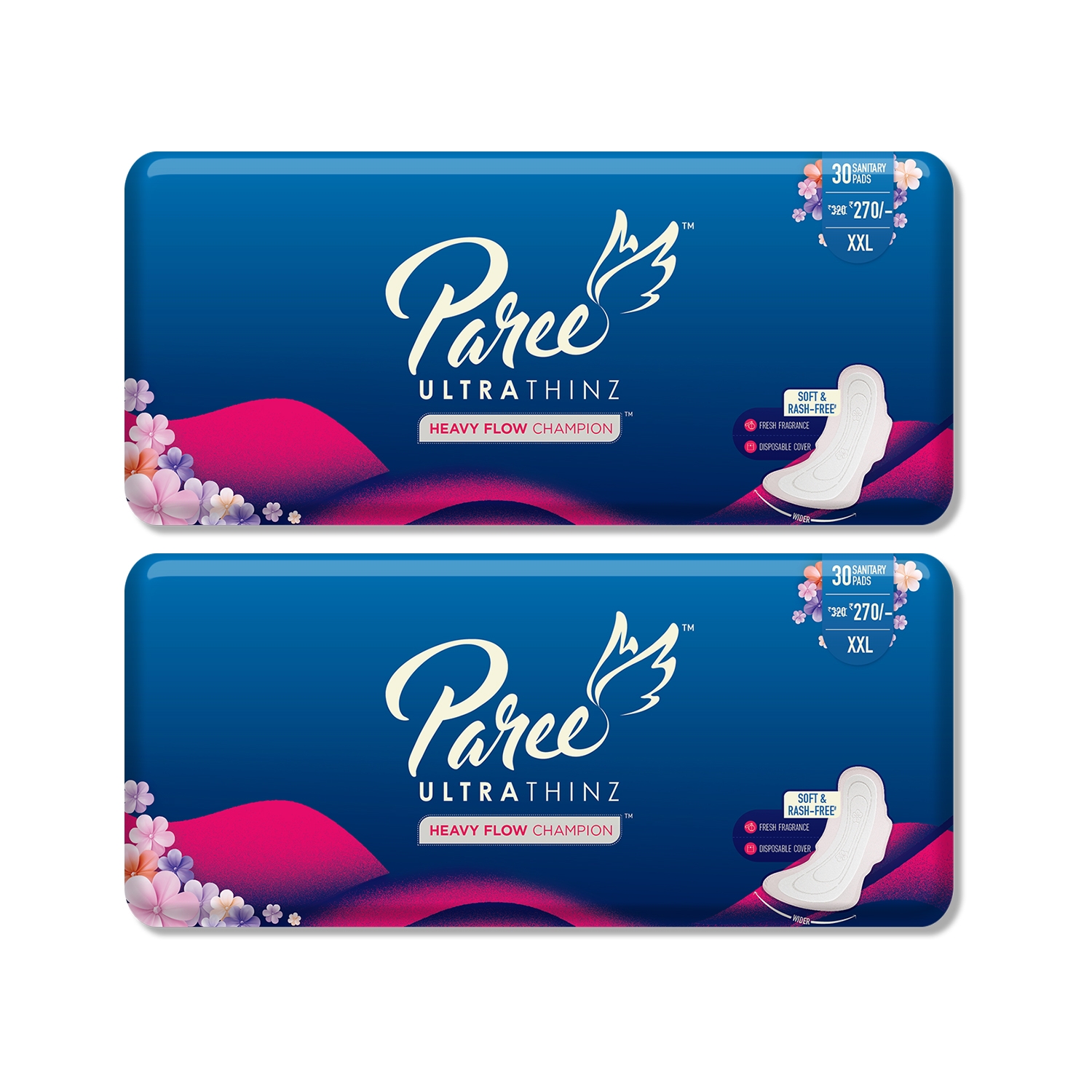 Paree | Paree Ultra Thinz XXL (Tri-Fold) - 30 Pads (Combo of 2)