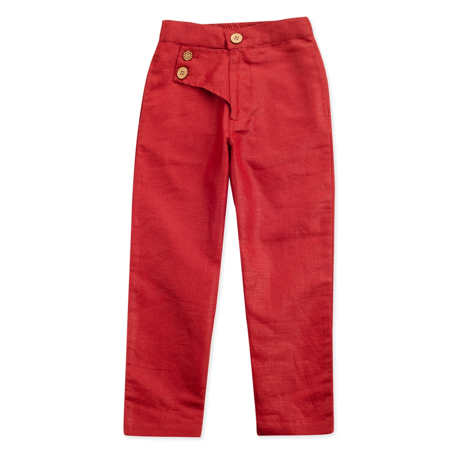 Popsicles Clothing | Popsicles Boys Linen Plum Lounge Pants - Red