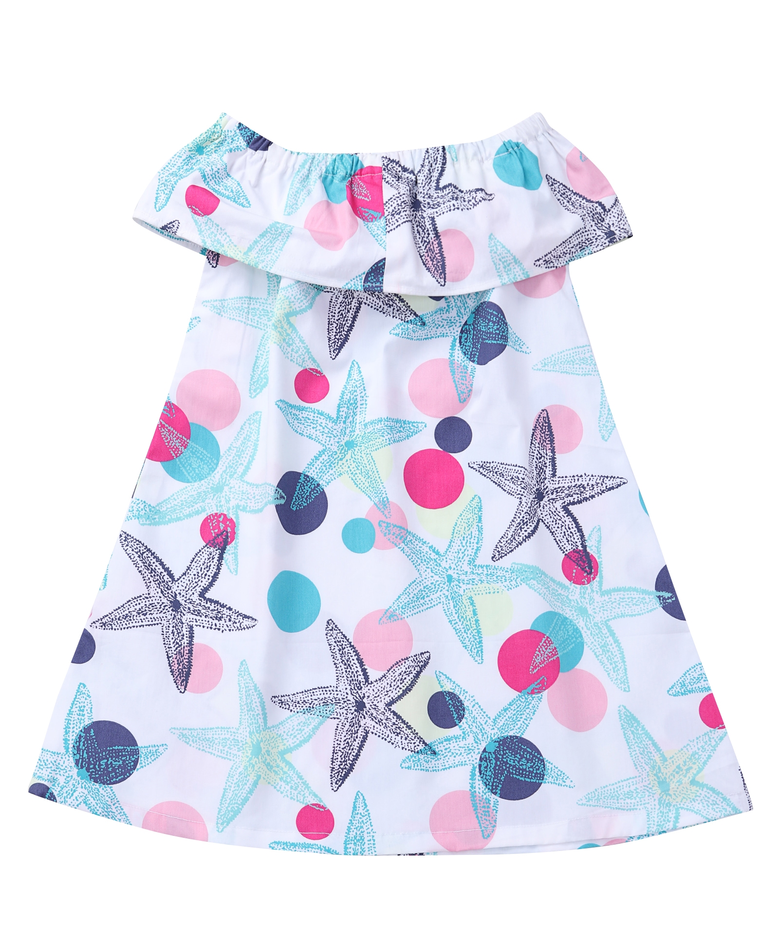 Popsicles Clothing | Popsicles Starfish Dress Regular Fit Dress For Girl (White)