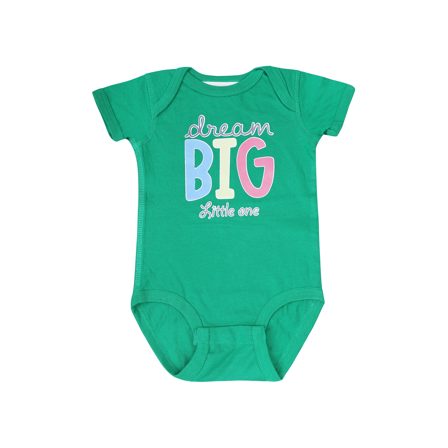 Popsicles Clothing | Popsicles Soft Cotton Comfort fit Crew Neck Short Sleeves Unisex Baby Romper - Green (0-3M)
